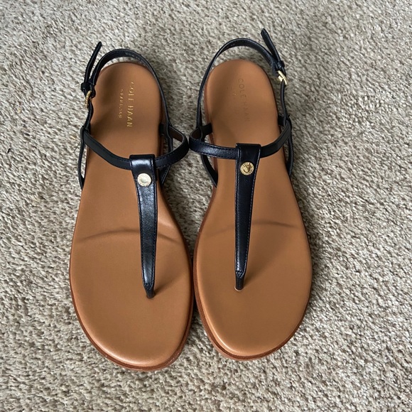 Cole Haan Shoes - Cole Haan Black Leather Sandal size 8 1/2 NWOT